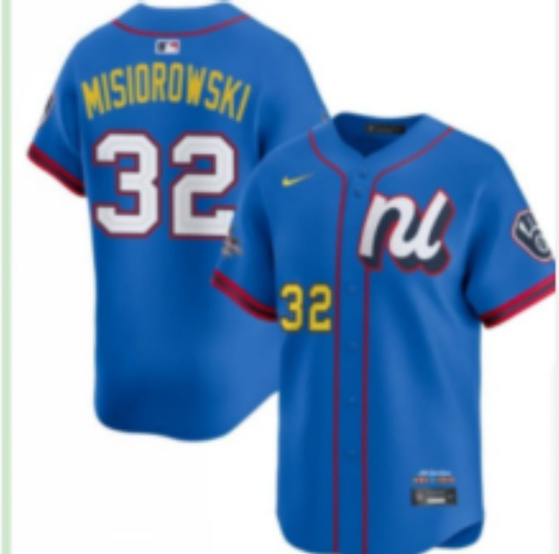 Men 2025 Milwaukee Brewers #32 Misiorowski Blue All star Nike MLB Jersey style 04